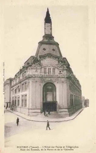 AK / Ansichtskarte POITIERS_86_Vienne Hotel des Postes et Telegraphes Rues des Ecossais de la Marne et de la Visitation 