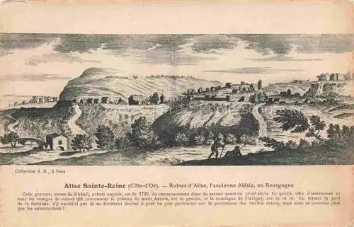 AK / Ansichtskarte Alise Sainte Reine_Alesia_Montbard_21_Cote d_Or Ruines d Alise l ancienne Alesia en Bourgogne Gravure Kuenstlerkarte 