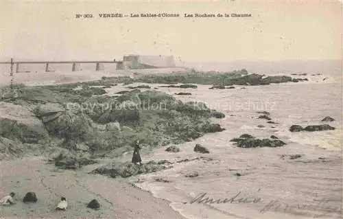 AK / Ansichtskarte Les_Sables d_Olonne_85 Les Rochers de la Chaume Plage 