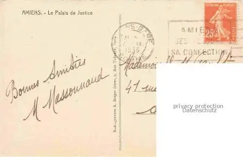 AK / Ansichtskarte AMIENS_80_Somme Palais de Justice 