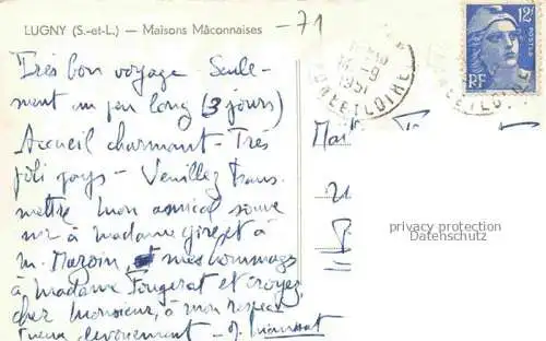 AK / Ansichtskarte Lugny__71_Saone et Loire Maisons Maconnaises 