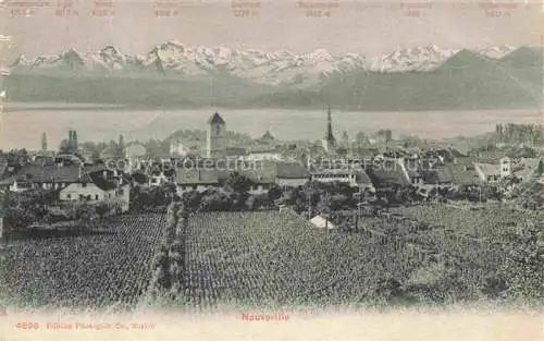 AK / Ansichtskarte Neuveville_La_Neuenstadt_Bielersee_Preles_BE Panorama Bielersee Alpen 