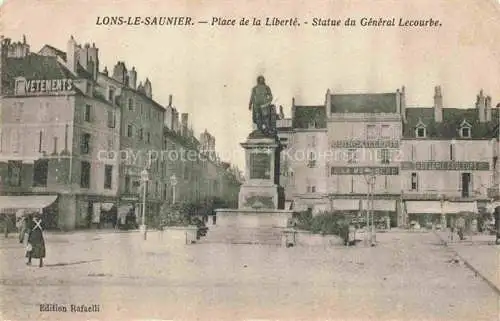 AK / Ansichtskarte Lons le Saunier_39_Jura Place de la Liberte Statue du General Lecourbe Monument 
