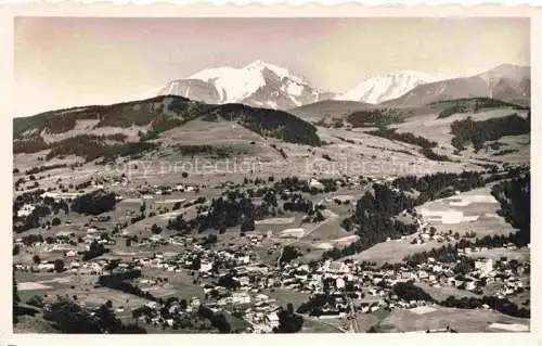 AK / Ansichtskarte Megeve_74_Haute Savoie Vue generale et le Mont Blanc 