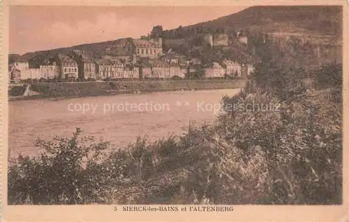 AK / Ansichtskarte Sierck les Bains_Thionville_57_Moselle Aux bords de la Moselle vue sur l Altenberg 