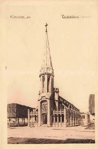 AK / Ansichtskarte Terville_Thionville_57_Moselle Eglise Dessin Kuenstlerkarte 