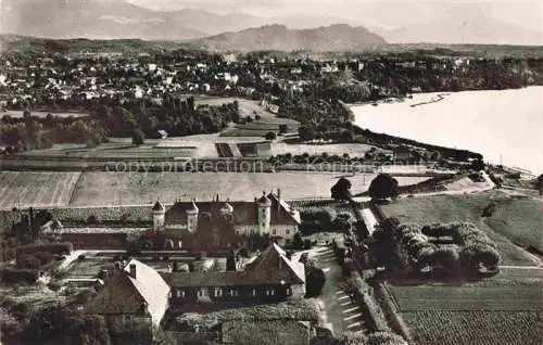 AK / Ansichtskarte Thonon les Bains_74_Haute Savoie Vue aerienne Chateau de Ripaille la Ville Lac Leman et les Monts du Chablais 