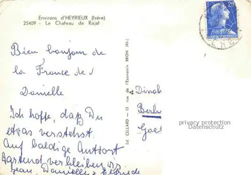 AK / Ansichtskarte Heyrieux_Vienne_38_Isere Chateau de Rajat vue aerienne 