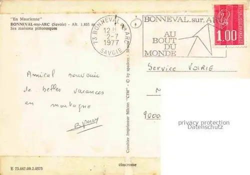 AK / Ansichtskarte Bonneval sur Arc_73_Savoie et ses maisons pittoresques 