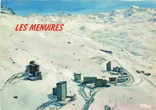 AK / Ansichtskarte Les_Menuires_Albertville_73_Savoie Vue panoramique aerienne Station Sport d hivers 
