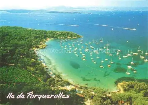 AK / Ansichtskarte Ile_de_Porquerolles_Hyeres_Toulon_83_Var Plage d Argent vue aerienne 