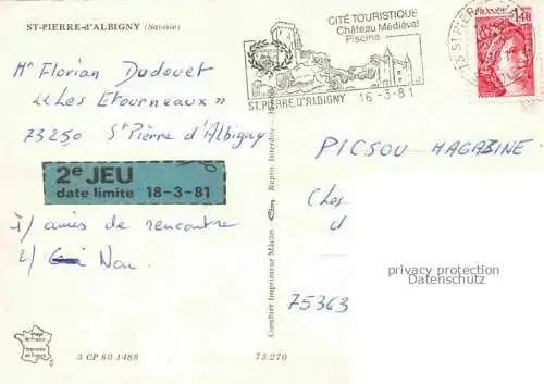 AK / Ansichtskarte St Pierre d_Albigny_73_Savoie Vues d ensemble Piscine Eglise vue panoramique Alpes 