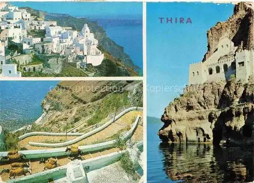 AK / Ansichtskarte Thira Thera Tera Santorin Greece Teilansichten Steilkueste