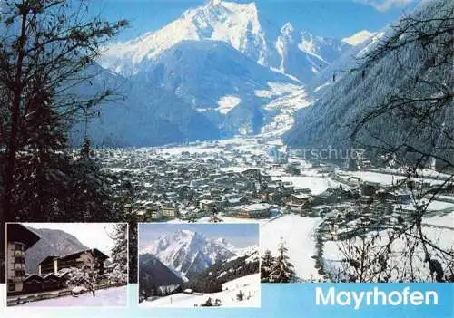 AK / Ansichtskarte Mayrhofen  Zillertal Tirol AT Winterpanorama Alpen Sporthotel Strass