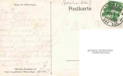 AK / Ansichtskarte St_Gallen_SANKT_GALLEN_SG Kantonaler Blumentag 