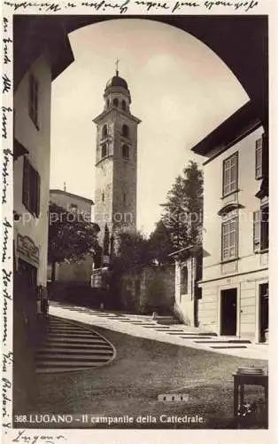 AK / Ansichtskarte LUGANO_Lago_di_Lugano_TI Il campanile della Cattedrale 