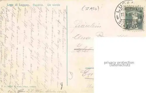 AK / Ansichtskarte Gandria_Lago_di_Lugano Un vicolo Gandria_Lago_di_Lugano
