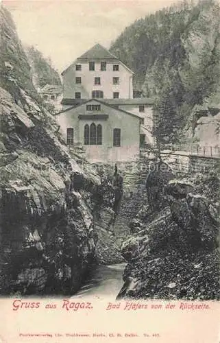AK / Ansichtskarte Ragaz_Bad_SG Bad Pfaefers von der Rueckseite 