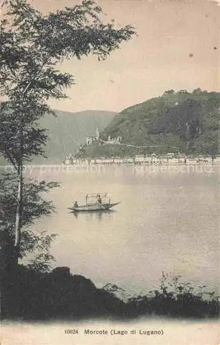 AK / Ansichtskarte Morcote_Lago_di_Lugano_TI Panorama Gondelpartie 
