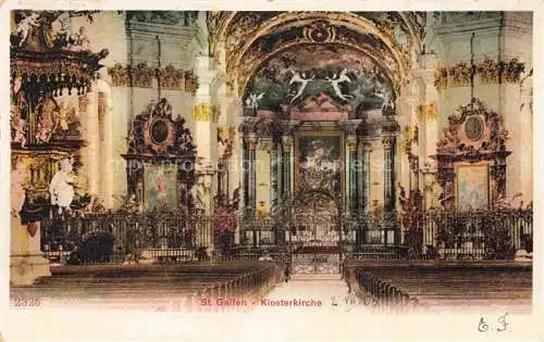 AK / Ansichtskarte St_Gallen_SANKT_GALLEN_SG Klosterkirche Inneres 