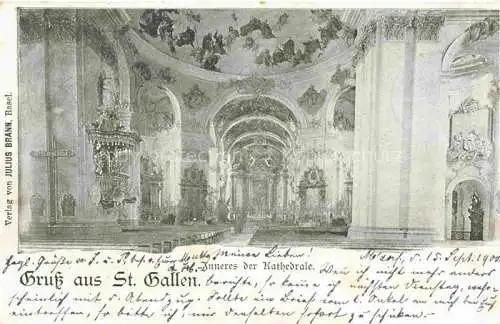 AK / Ansichtskarte St_Gallen_SANKT_GALLEN_SG Inneres der Kathedrale 