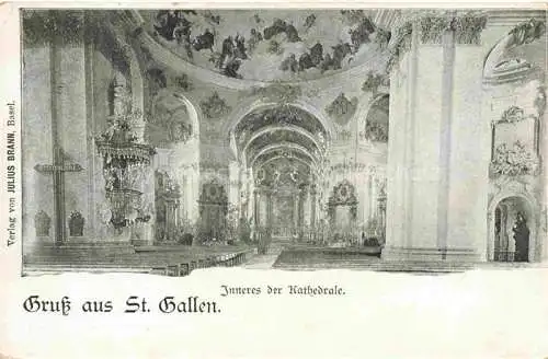 AK / Ansichtskarte St_Gallen_SANKT_GALLEN_SG Inneres der Kathedrale 