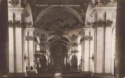 AK / Ansichtskarte St_Gallen_SANKT_GALLEN_SG Inneres der Klosterkirche 
