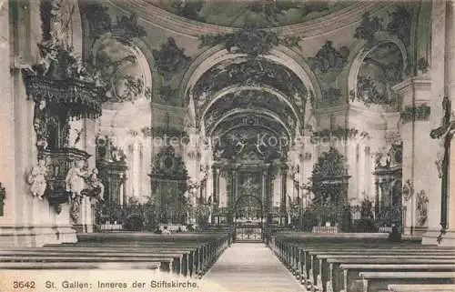 AK / Ansichtskarte St_Gallen_SANKT_GALLEN_SG Inneres der Stiftskirche 
