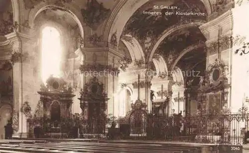 AK / Ansichtskarte St_Gallen_SANKT_GALLEN_SG Inneres der Klosterkirche 