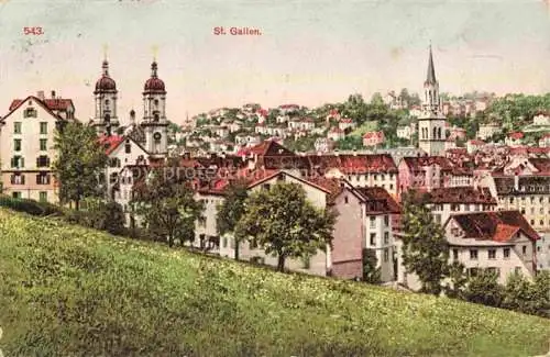 AK / Ansichtskarte St_Gallen_SANKT_GALLEN_SG Panorama Kathedrale 