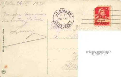 AK / Ansichtskarte St_Gallen_SANKT_GALLEN_SG mit Scheffelstein 