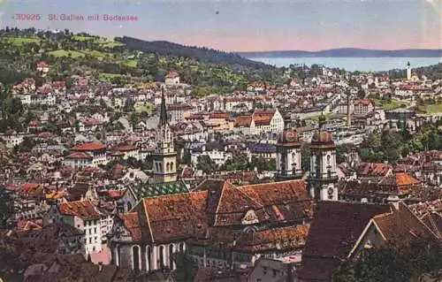 AK / Ansichtskarte St_Gallen_SANKT_GALLEN_SG Kloster mit Bodenseeblick 
