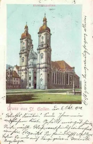 AK / Ansichtskarte St_Gallen_SANKT_GALLEN_SG Klosterkirche 