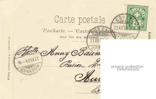AK / Ansichtskarte St_Gallen_SANKT_GALLEN_SG Kathedrale Inneres 