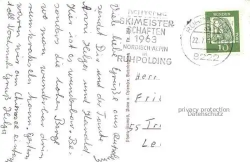 AK / Ansichtskarte Ruhpolding Bayern Panorama mit Rauschbergbahn Teilansichten