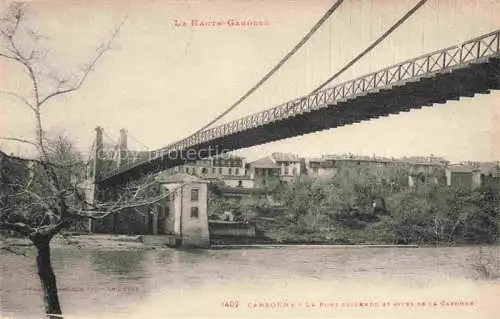 AK / Ansichtskarte Carbonne_Muret_31_Haute Garonne Le Pont suspendu et rives de la Garonne 