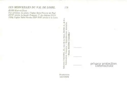AK / Ansichtskarte BLOIS_41_Loir et Cher Vue aerienne La poste l eglise Saint Vincent de Paul 