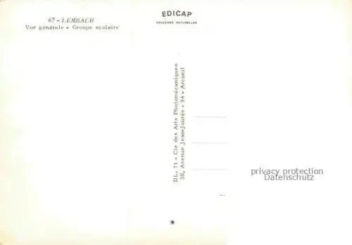 AK / Ansichtskarte Lembach_67_Alsace Vue generale Groupe scolaire 