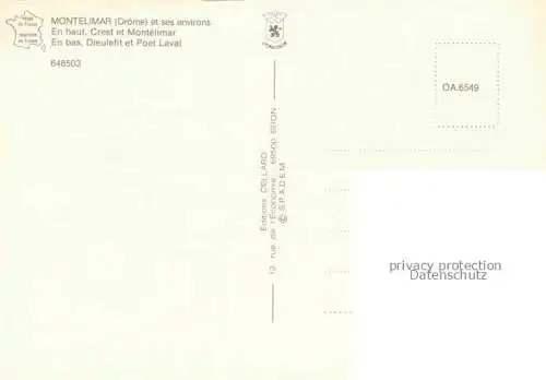 AK / Ansichtskarte Montelimar_Nyons_26_Drome En haut Crest et Montelimar En bas Dieulefit et Poet Laval 
