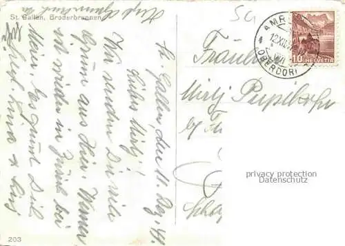AK / Ansichtskarte St_Gallen_SANKT_GALLEN_SG Broderbrunnen 