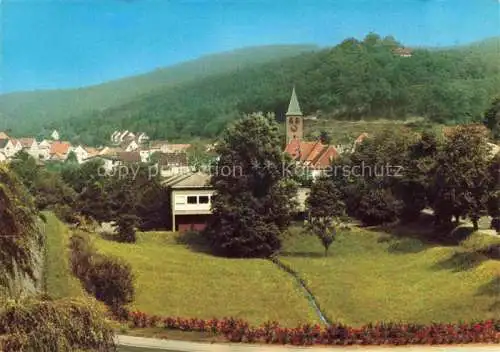 AK / Ansichtskarte Lindenberg Pfalz Teilansicht mit Cyriakus Kapelle