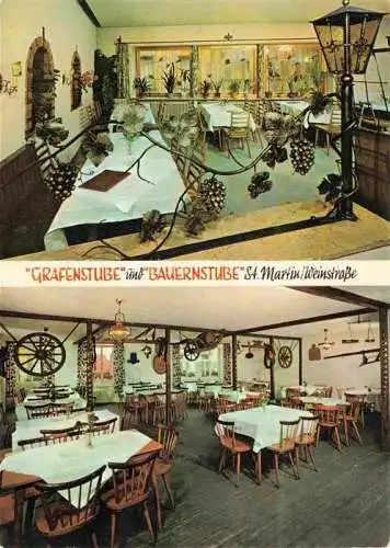 AK / Ansichtskarte St Martin Weinstrasse Pfalz Gaststaette Grafenstube und Bauernstube 