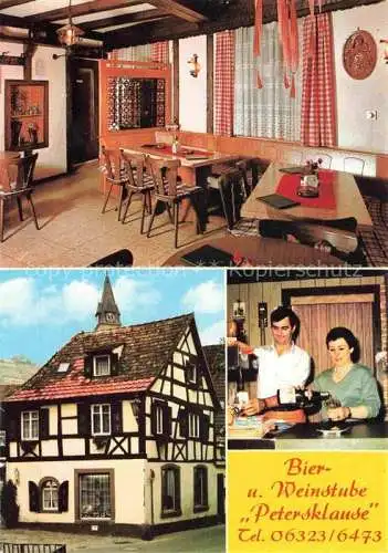 AK / Ansichtskarte St Martin Weinstrasse Pfalz Bier und Weinstube Petersklause Gastraeume