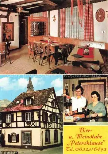 AK / Ansichtskarte St Martin Weinstrasse Pfalz Bier und Weinstube Petersklause Gastraeume