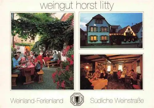 AK / Ansichtskarte Altdorf Pfalz Weingut Weinstube Horst Litty Freiterrasse