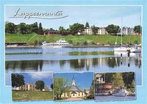 AK / Ansichtskarte Lappeenranta Panorama Fahrgastschiffe Kirche