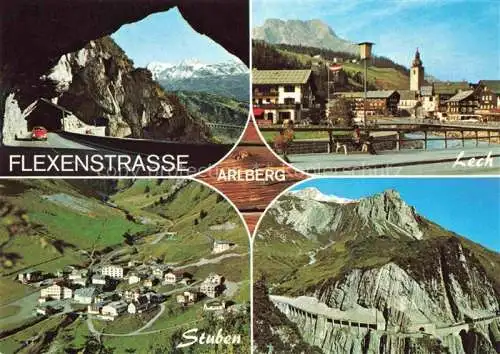AK / Ansichtskarte Stuben  Vorarlberg Flexenstrasse Tirol AT Flexenstrasse Lech Fliegeraufnahmen