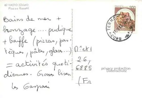 AK / Ansichtskarte Vasto Chieti Abruzzo IT Piazza Rossetti