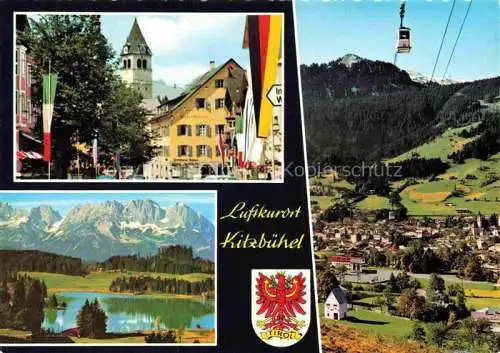 AK / Ansichtskarte Kitzbuehel Tirol AT Ortspartie Panorama Hahnenkammbahn