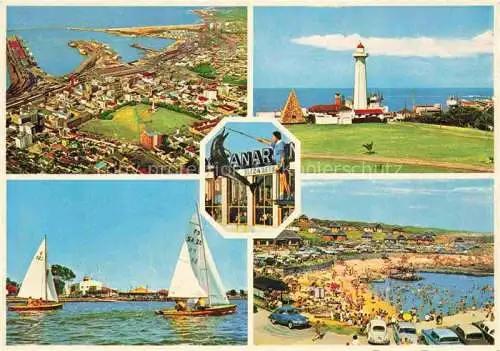 AK / Ansichtskarte Port Elizabeth  Southafrica Fliegeraufnahme Leuchtturm Bootspartie Delphinarium Panorama
